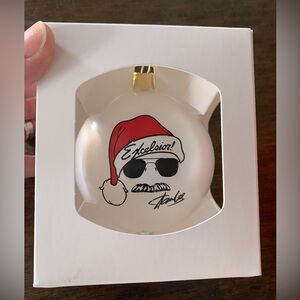 NEW in Box Stan Lee Santa Hat Christmas Ornament Ball Collectible Decoration